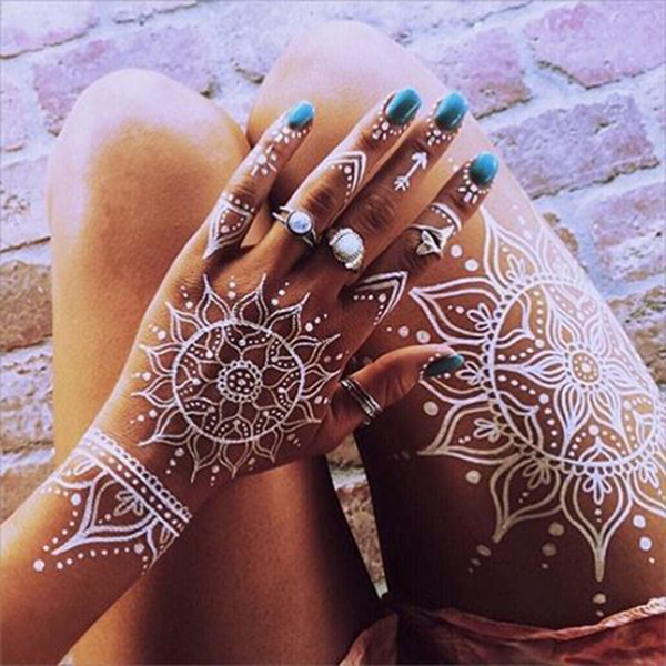 White Henna Designs
