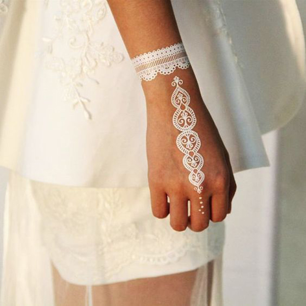 Wedding henna white